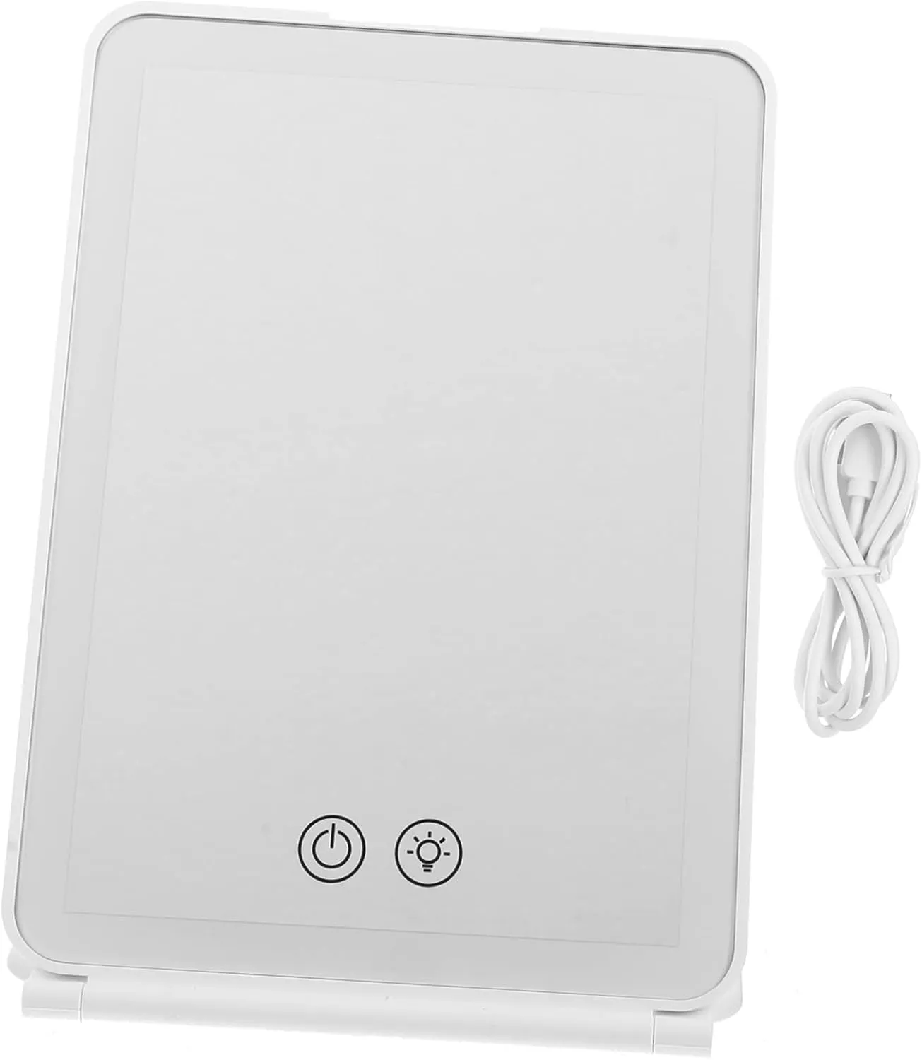 Gatuida Decorative Led Light Mirror Elegant Square Makeup Mirror Portable Practical for Home Travel