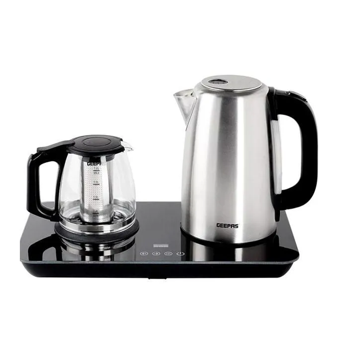 Geepas 2 IN 1 Unique Hot Tea Pot And Cordless Electric Tea Maker