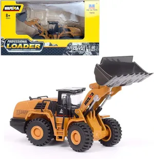 Gemini & Genius Wheeled Loader Heavy Duty Construction Site Vehicle Toys 1：60 Scale Diecast Bulldozer Engineering Shovel Dump Truck Collectible Alloy Model Toys for Kids and Decoration for House