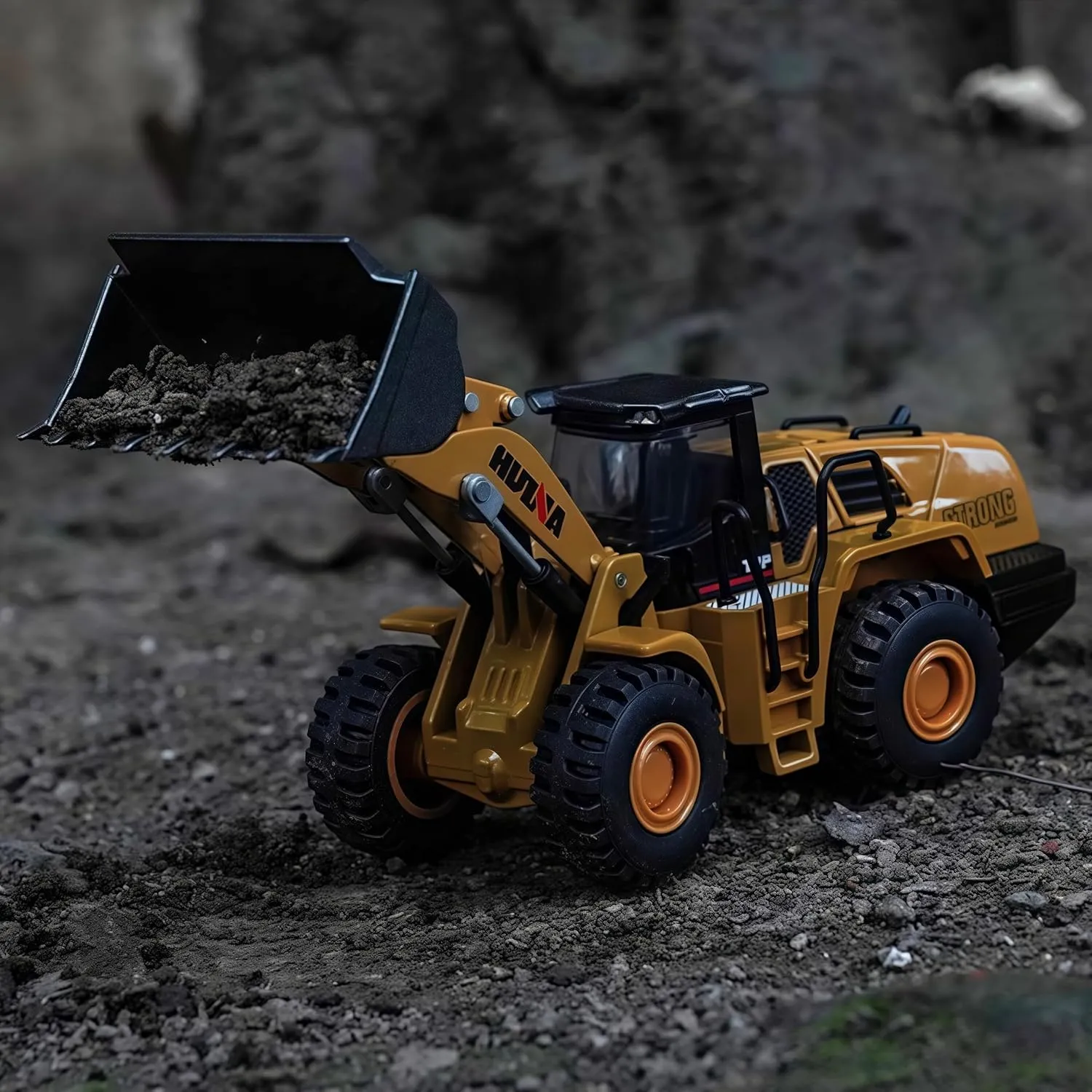 Gemini & Genius Wheeled Loader Heavy Duty Construction Site Vehicle Toys 1：60 Scale Diecast Bulldozer Engineering Shovel Dump Truck Collectible Alloy Model Toys for Kids and Decoration for House