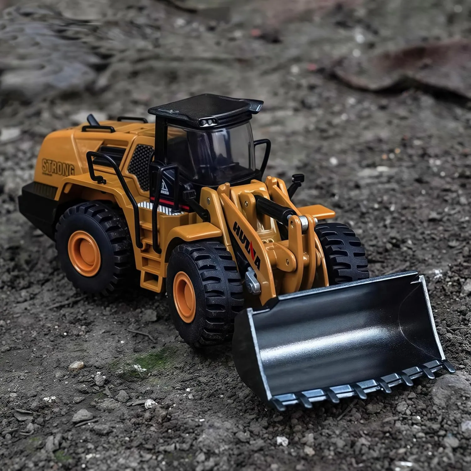 Gemini & Genius Wheeled Loader Heavy Duty Construction Site Vehicle Toys 1：60 Scale Diecast Bulldozer Engineering Shovel Dump Truck Collectible Alloy Model Toys for Kids and Decoration for House