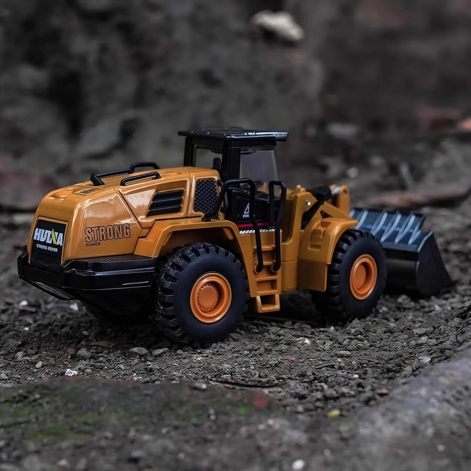 Gemini & Genius Wheeled Loader Heavy Duty Construction Site Vehicle Toys 1：60 Scale Diecast Bulldozer Engineering Shovel Dump Truck Collectible Alloy Model Toys for Kids and Decoration for House