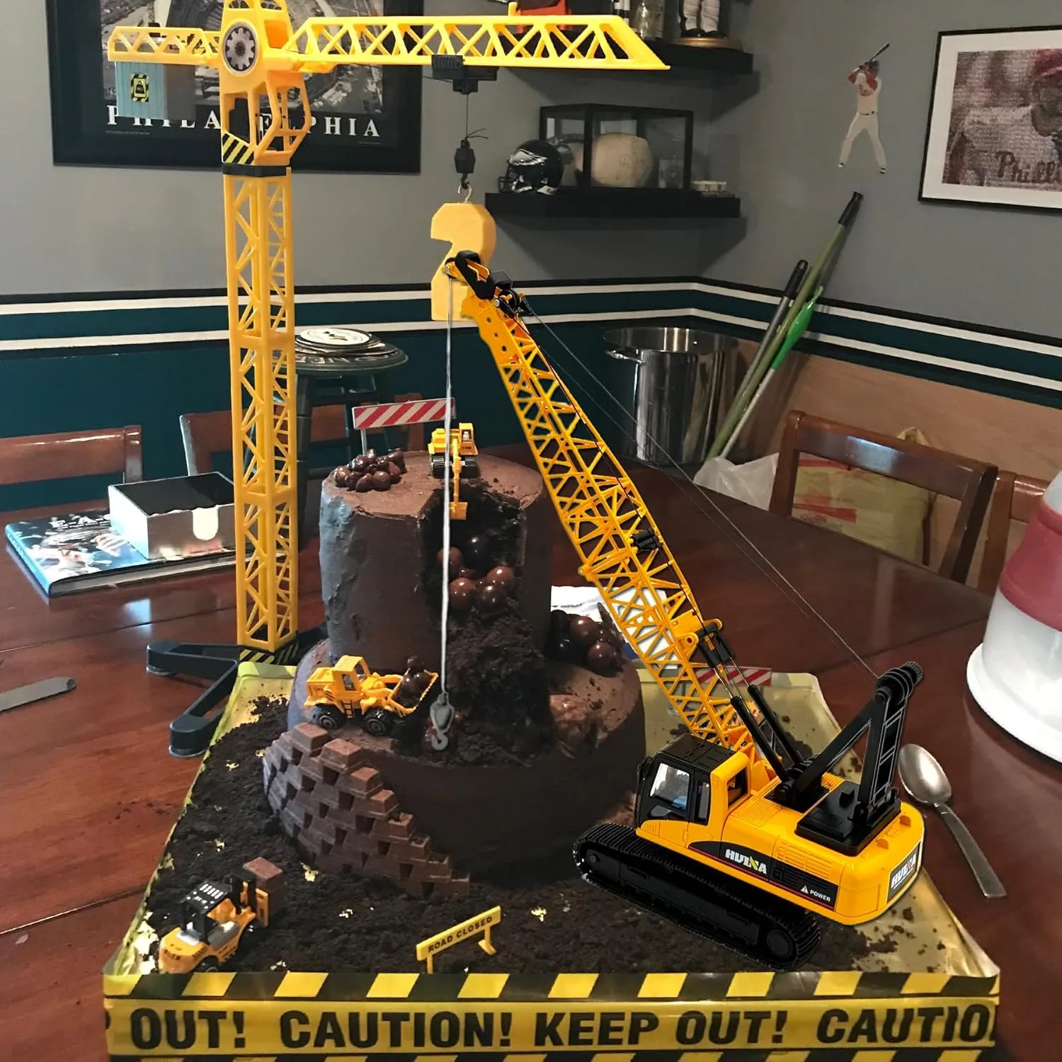 Gemini&Genius Crane Toys for Kids, Construction Vehicles Crane, Truck Toy Construction Equipment - Ideal Gift for Kids, 1:35 Scale-15 Length