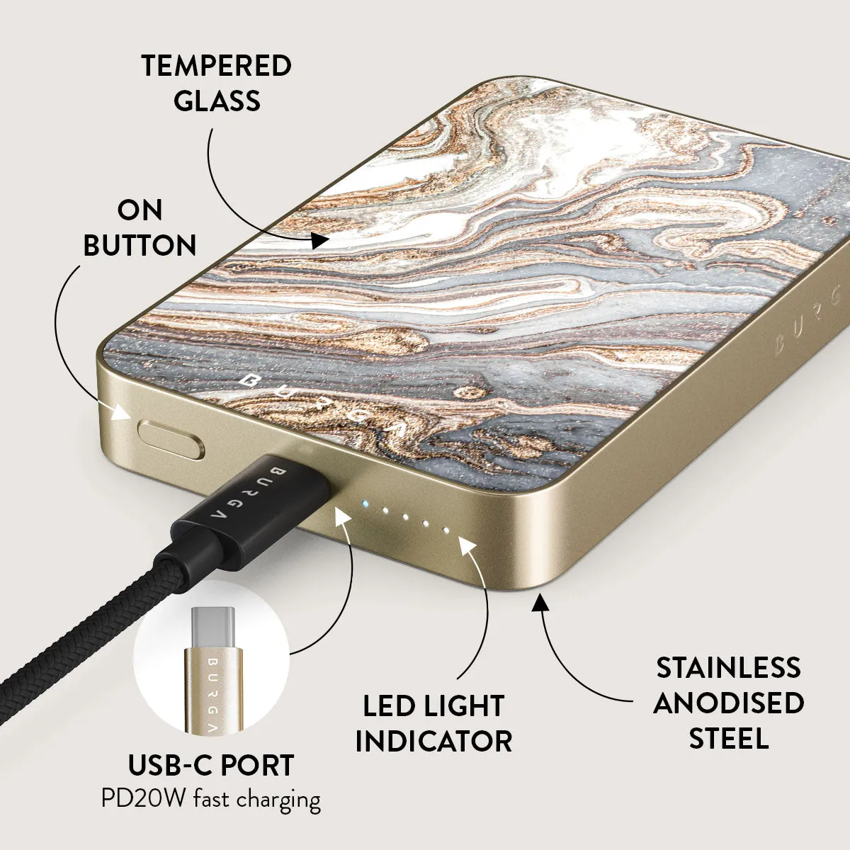Gentle Wind - Trendy Magnetic Power Bank