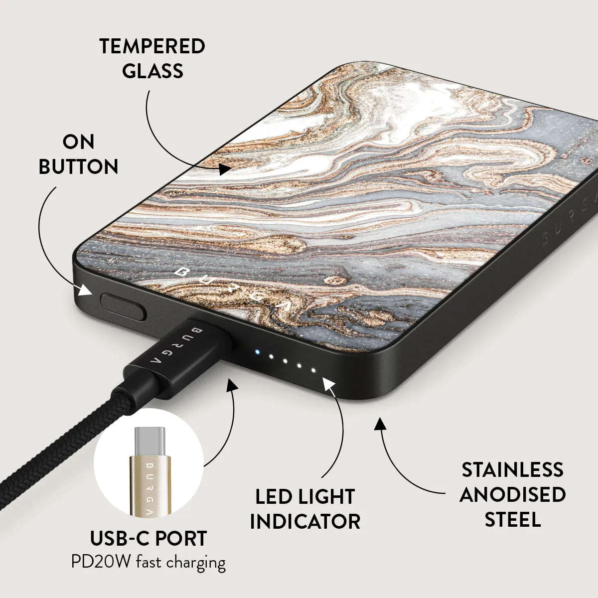 Gentle Wind - Trendy Magnetic Power Bank
