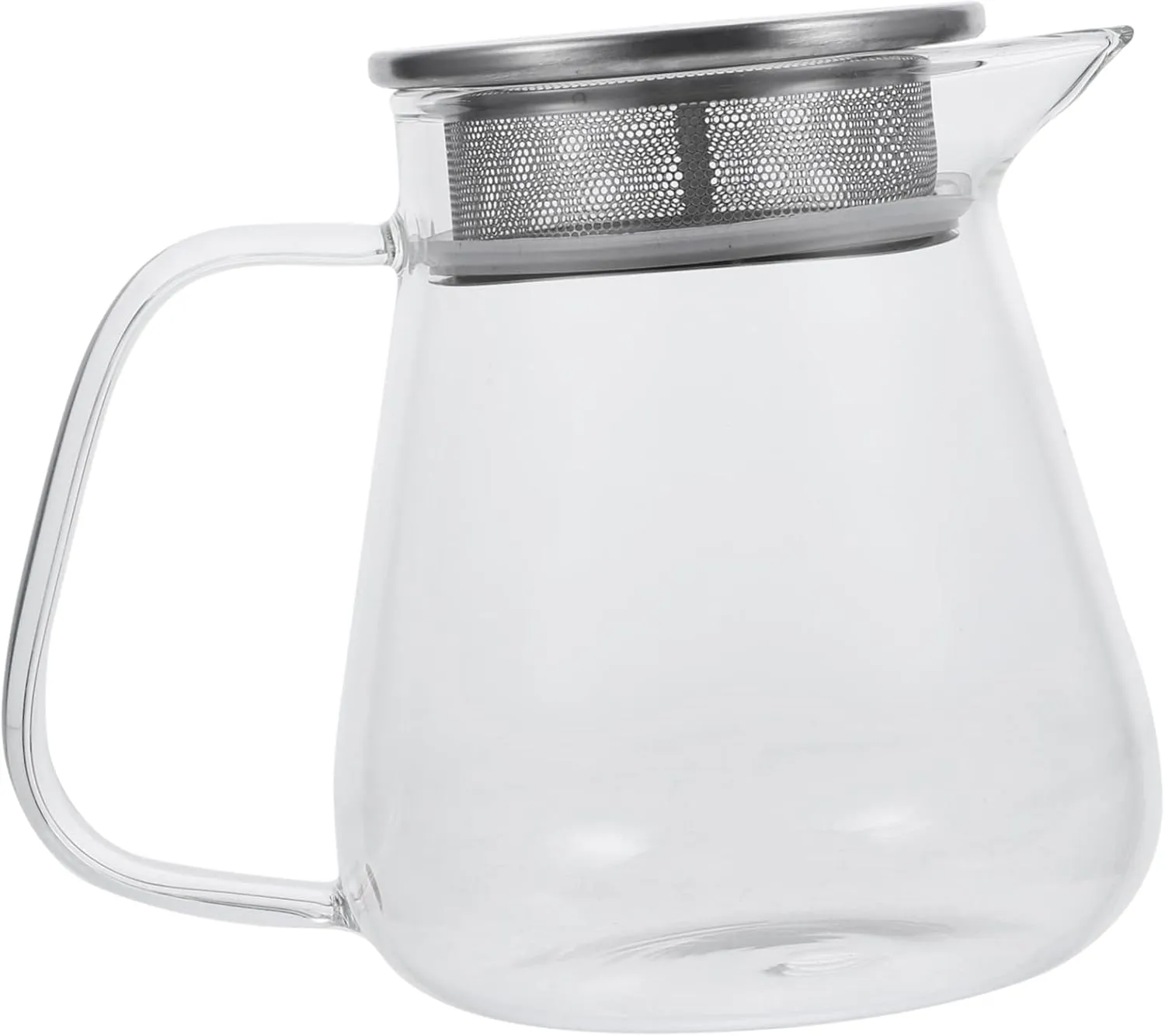 Glass Tea Pot Heat Resistant Small Handle 650ml for Home Restaurant Hotel Tea House Loose Tea Kung Fu Te