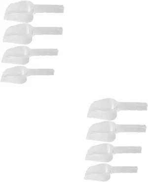 GLEAVI 2sets Plastic Ice Scoop Multipurpose Shovel for Flour Sugar Rice and Grains Ergonomic Design for Effortless Scooping for Kitchen Parties and Baking 4pcs*2