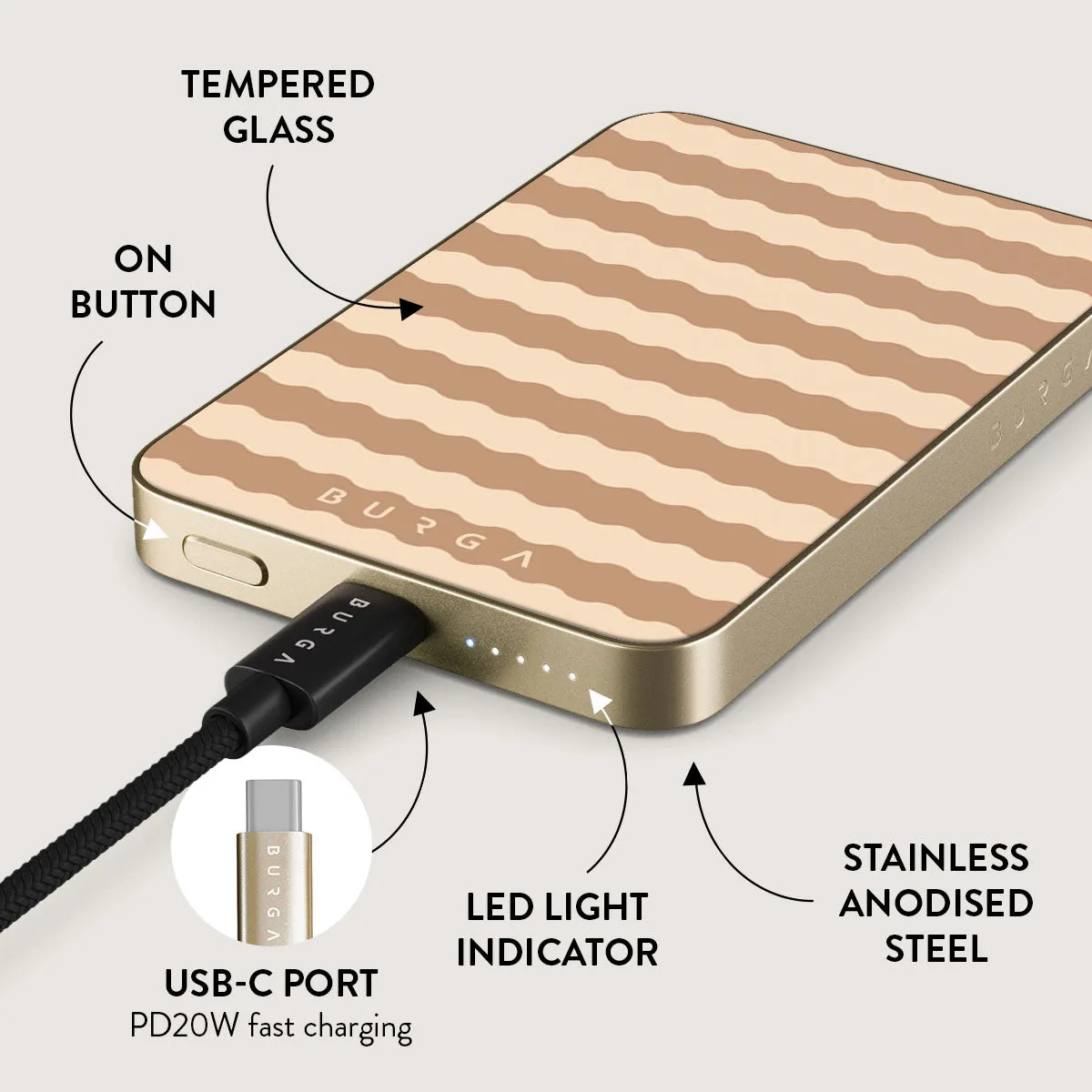 Golden Sand - Magnetic Power Bank
