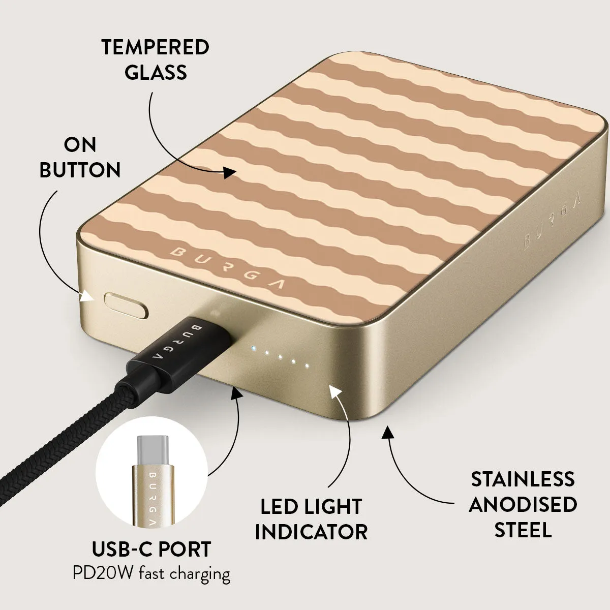 Golden Sand - Magnetic Power Bank