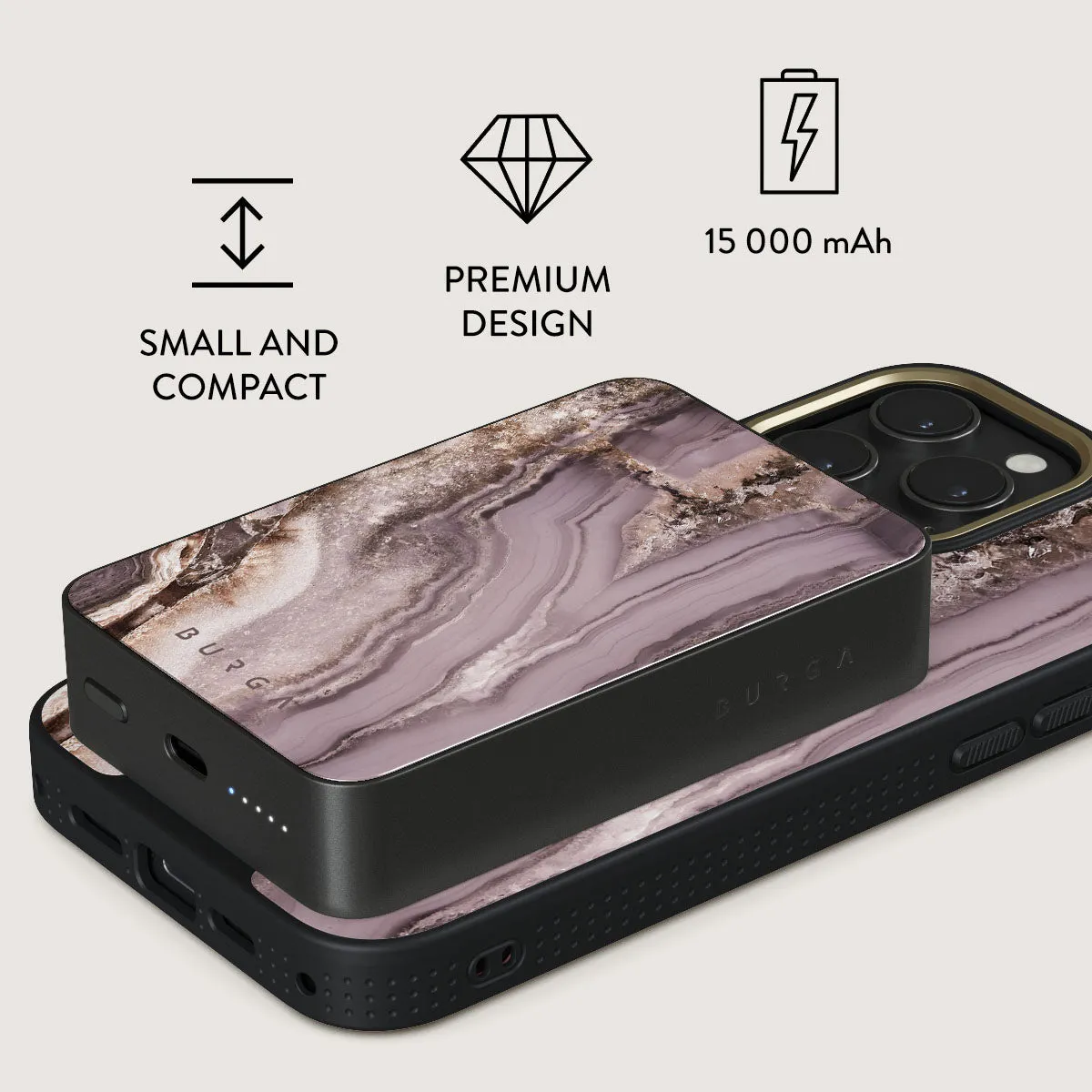 Golden Taupe - Fashion Magnetic Power Bank