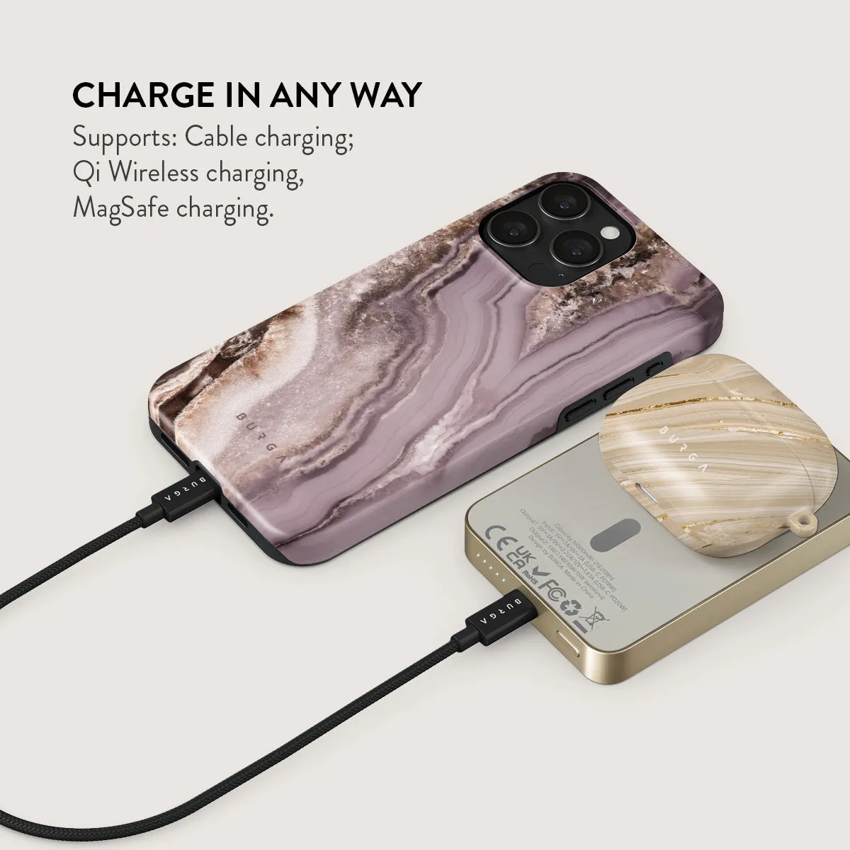 Golden Taupe - Fashion Magnetic Power Bank