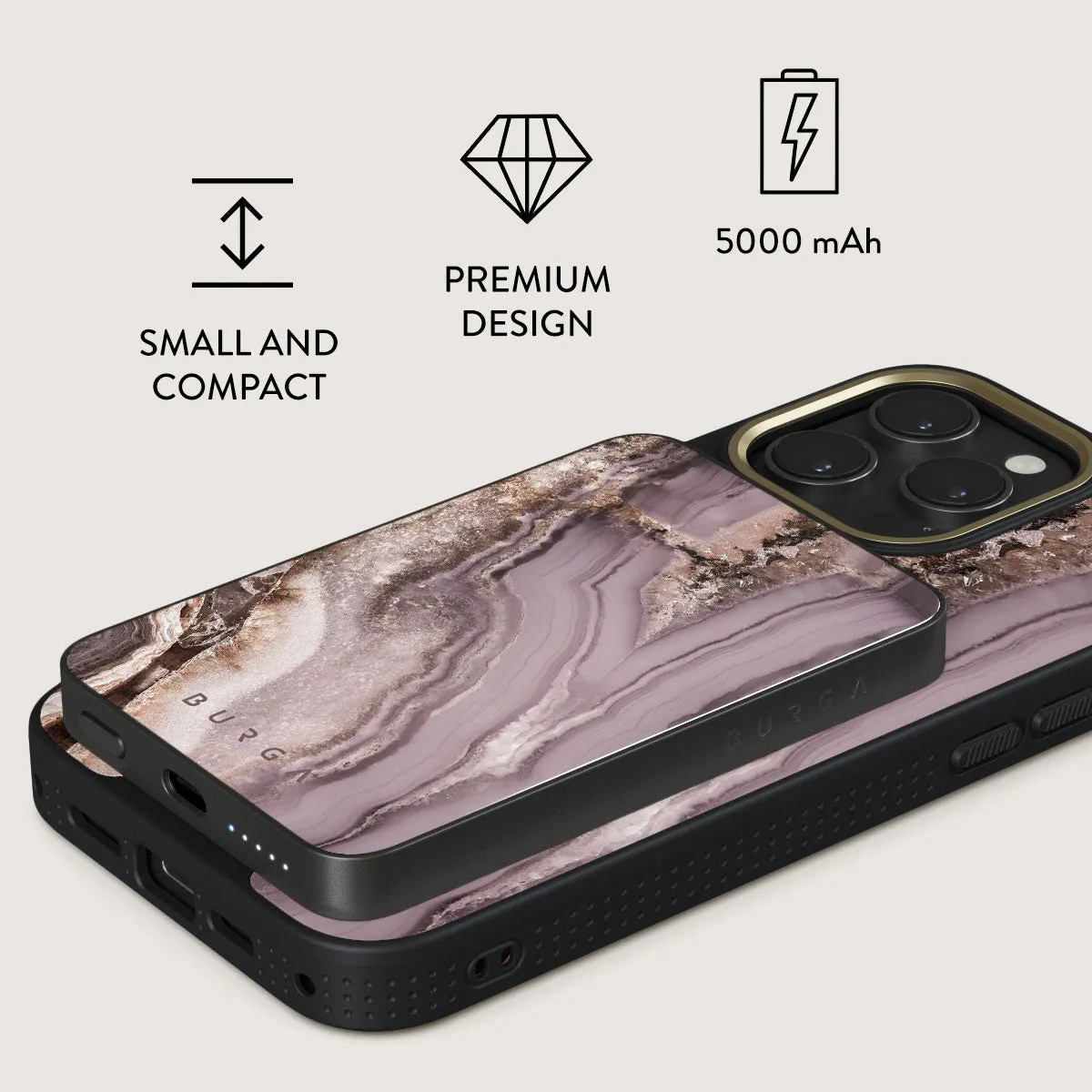Golden Taupe - Fashion Magnetic Power Bank