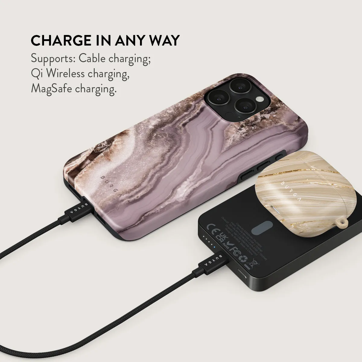 Golden Taupe - Fashion Magnetic Power Bank