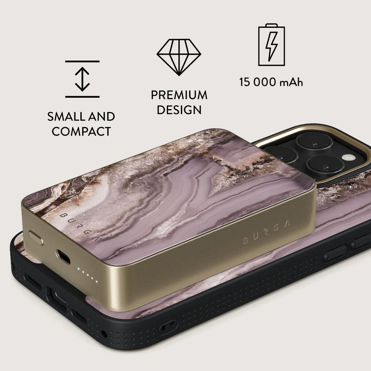 Golden Taupe - Fashion Magnetic Power Bank