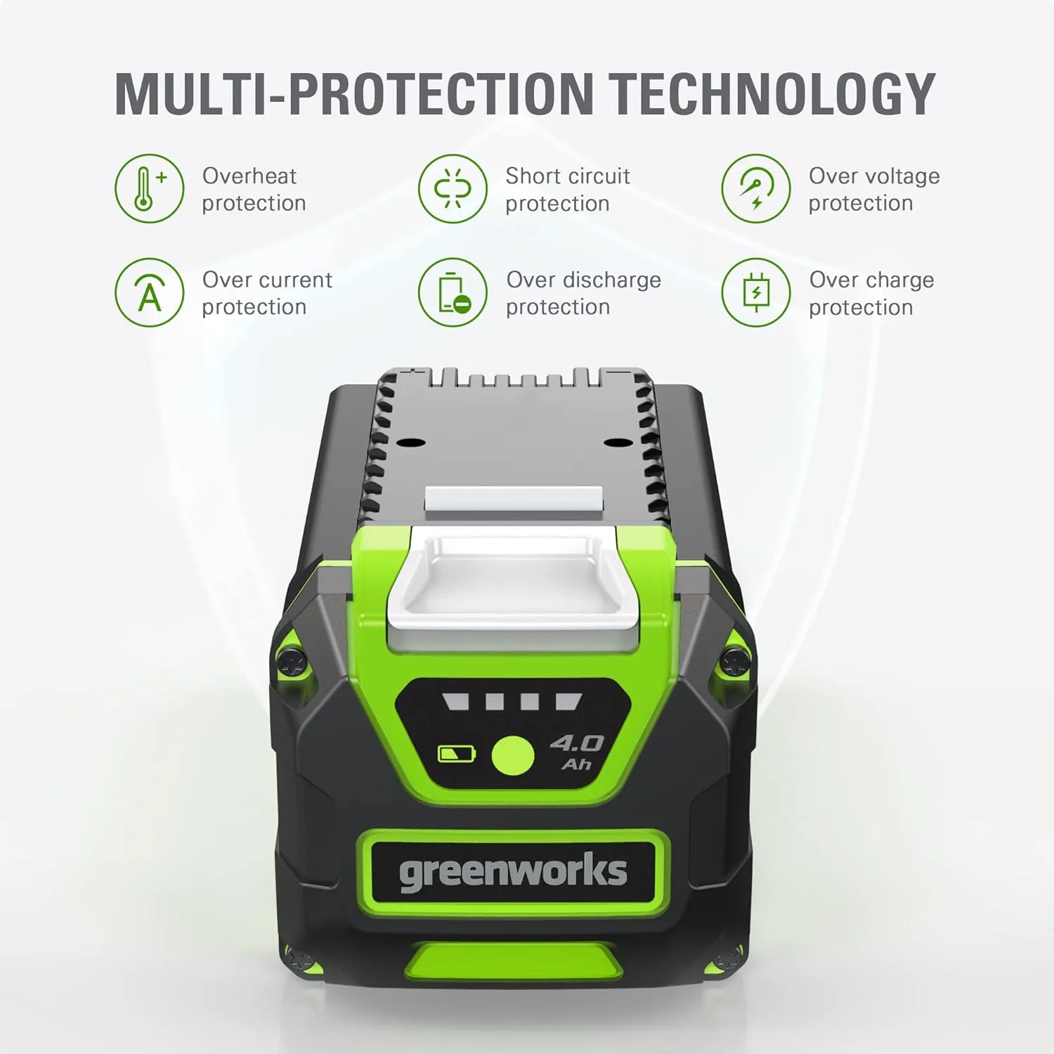 Greenworks 40V 4.0Ah Lithium-Ion Battery (Genuine Greenworks Battery / 75  Compatible Tools)