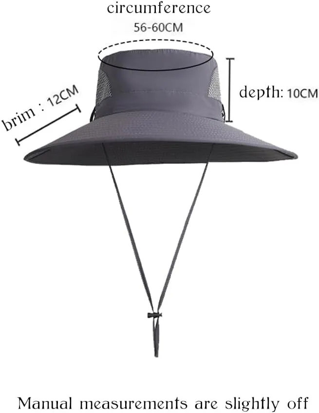 Hat with Fans Solar Power for Women Men, Outdoor Wide Brim Solar Fan Hat, Bucket Fishing Hat with Solar Powered Fans