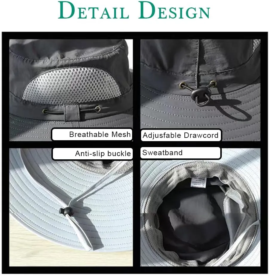 Hat with Fans Solar Power for Women Men, Outdoor Wide Brim Solar Fan Hat, Bucket Fishing Hat with Solar Powered Fans