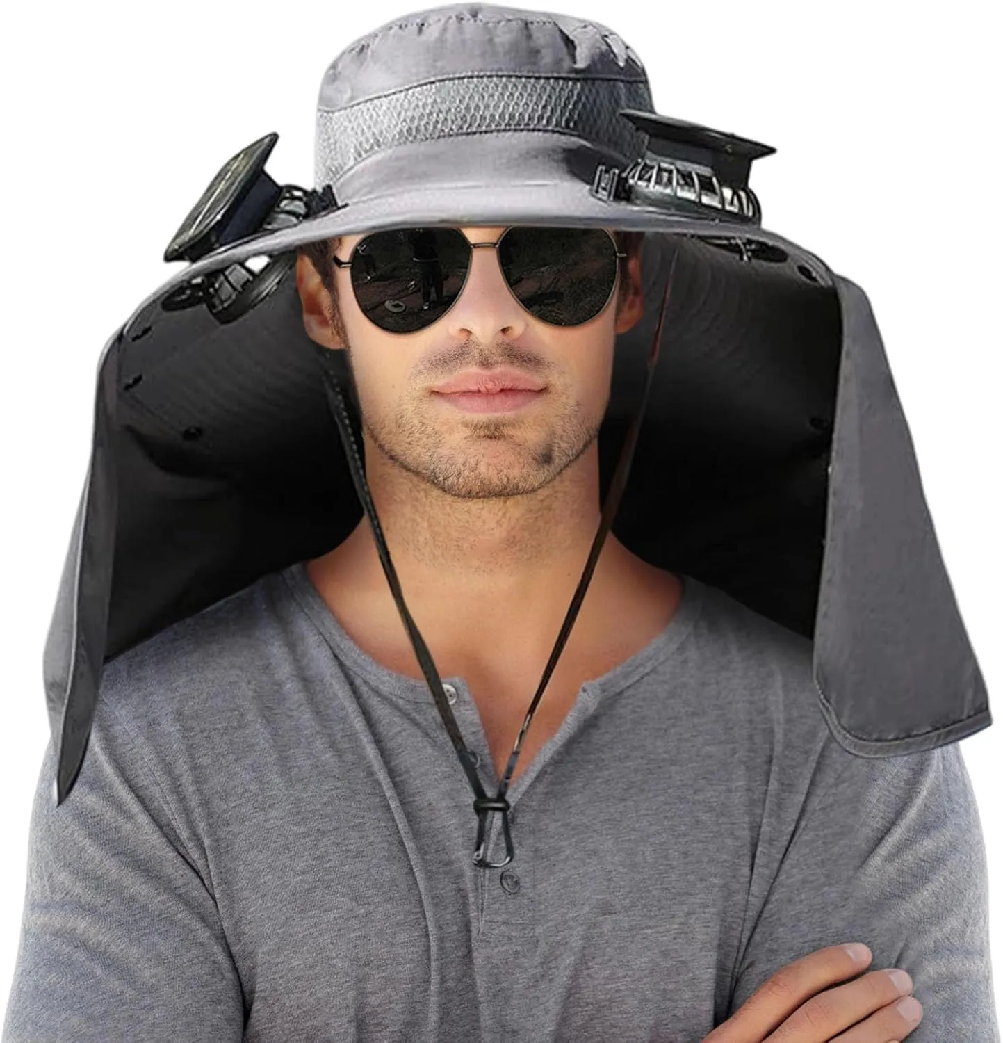 Hat with Fans Solar Power Outdoor Wide Trim Sun Hats for Women Uv Protection 2 Solar Powered Fan Hat Fishing Hats