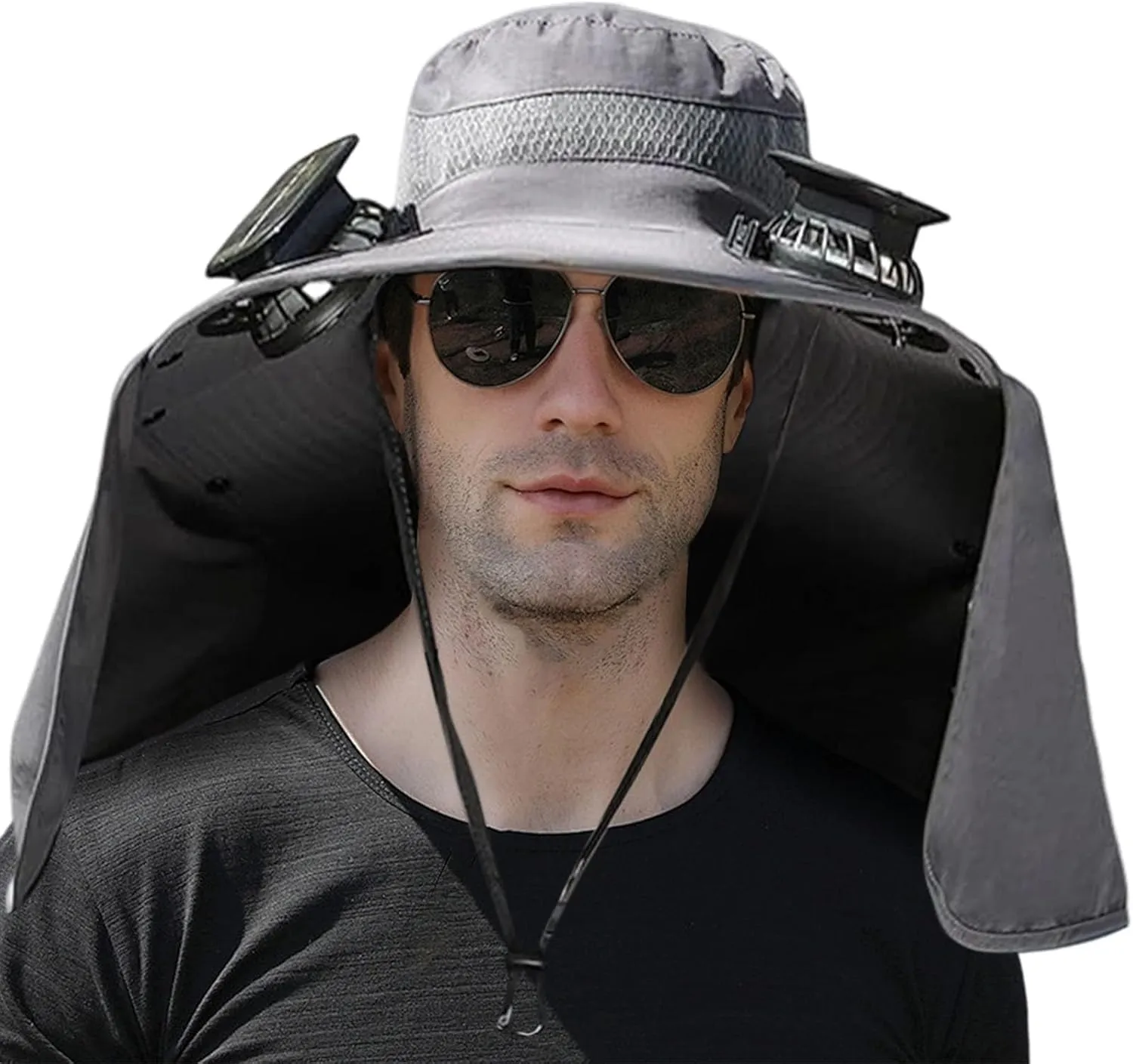 Hat with Fans Solar Power Outdoor Wide Trim Sun Hats for Women Uv Protection 2 Solar Powered Fan Hat Fishing Hats