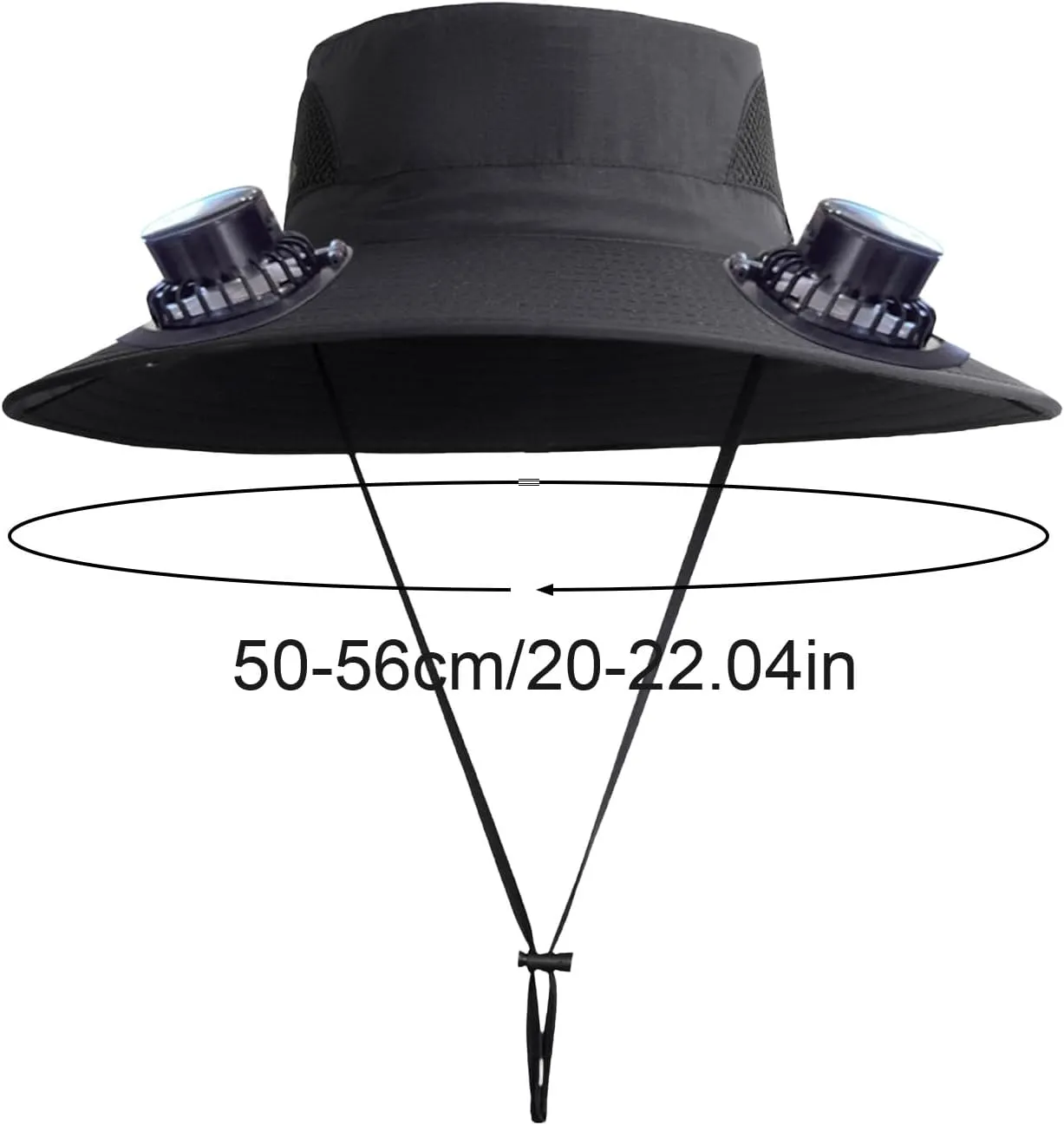Hat with Fans Solar Power, Solar Fan Hat for Men Women, Removable & USB Charging, Fishing Hat with Solar Powered Fans