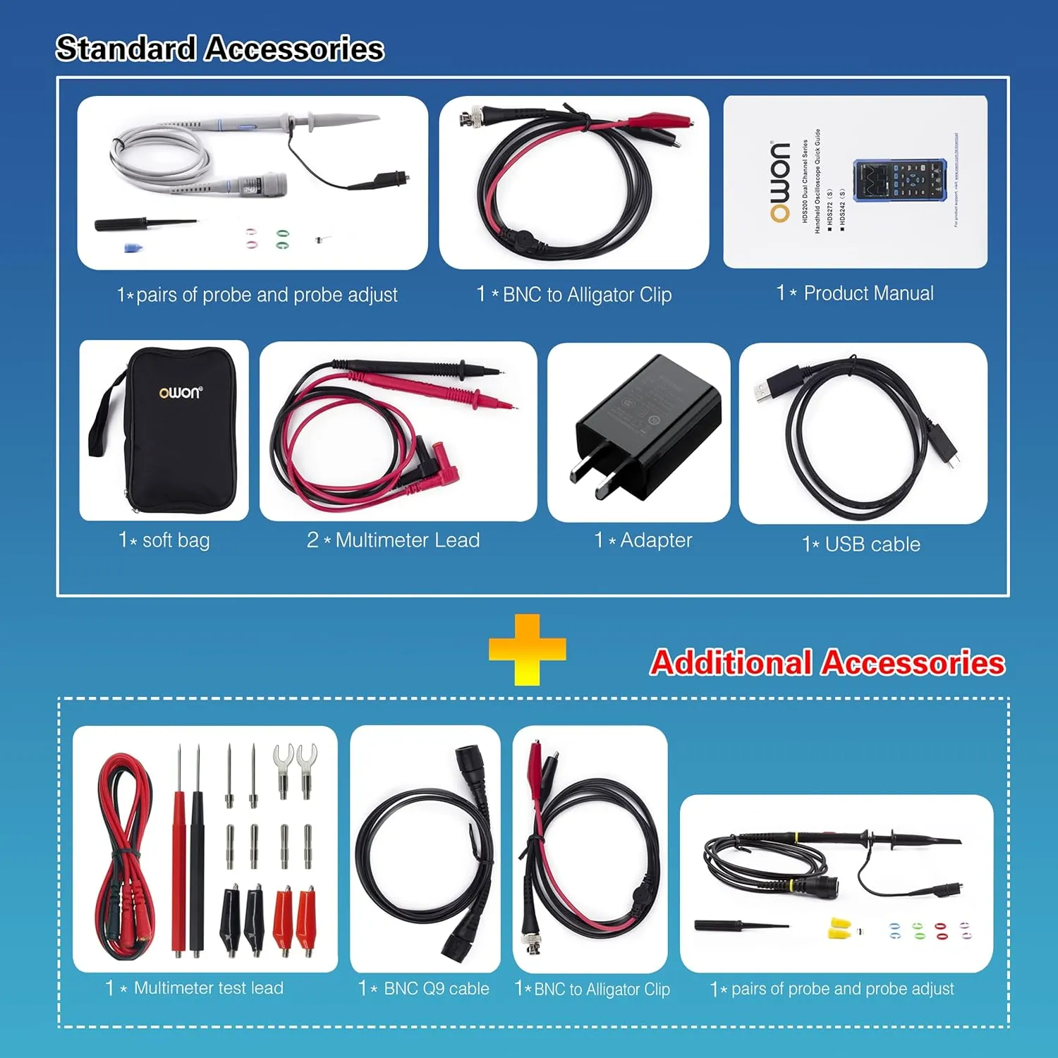 HDS272S Oscilloscope 2 1CH Digital Handheld Oscilloscope Multiumeter 3 in 1 70MHz Bandwidth 3.5" LCD Multiumeter OSC DMM Waveform Signal Generator for Automobile Maintenance,Power Detection