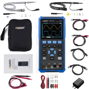 HDS272S Oscilloscope 2 1CH Digital Handheld Oscilloscope Multiumeter 3 in 1 70MHz Bandwidth 3.5" LCD Multiumeter OSC DMM Waveform Signal Generator for Automobile Maintenance,Power Detection