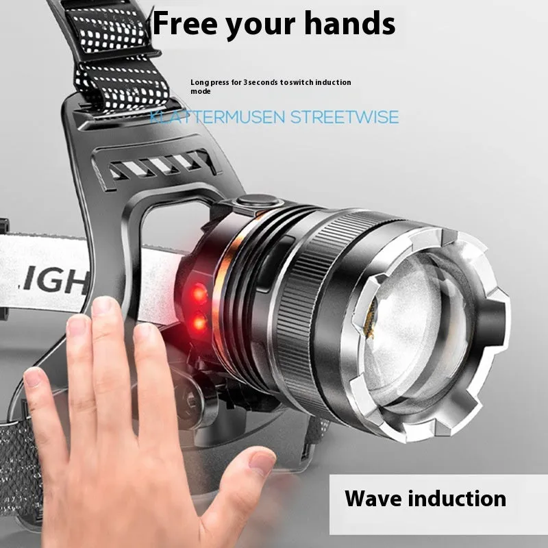 Headlamp Strong Light Rechargeable Head-Mounted Flashlight P50