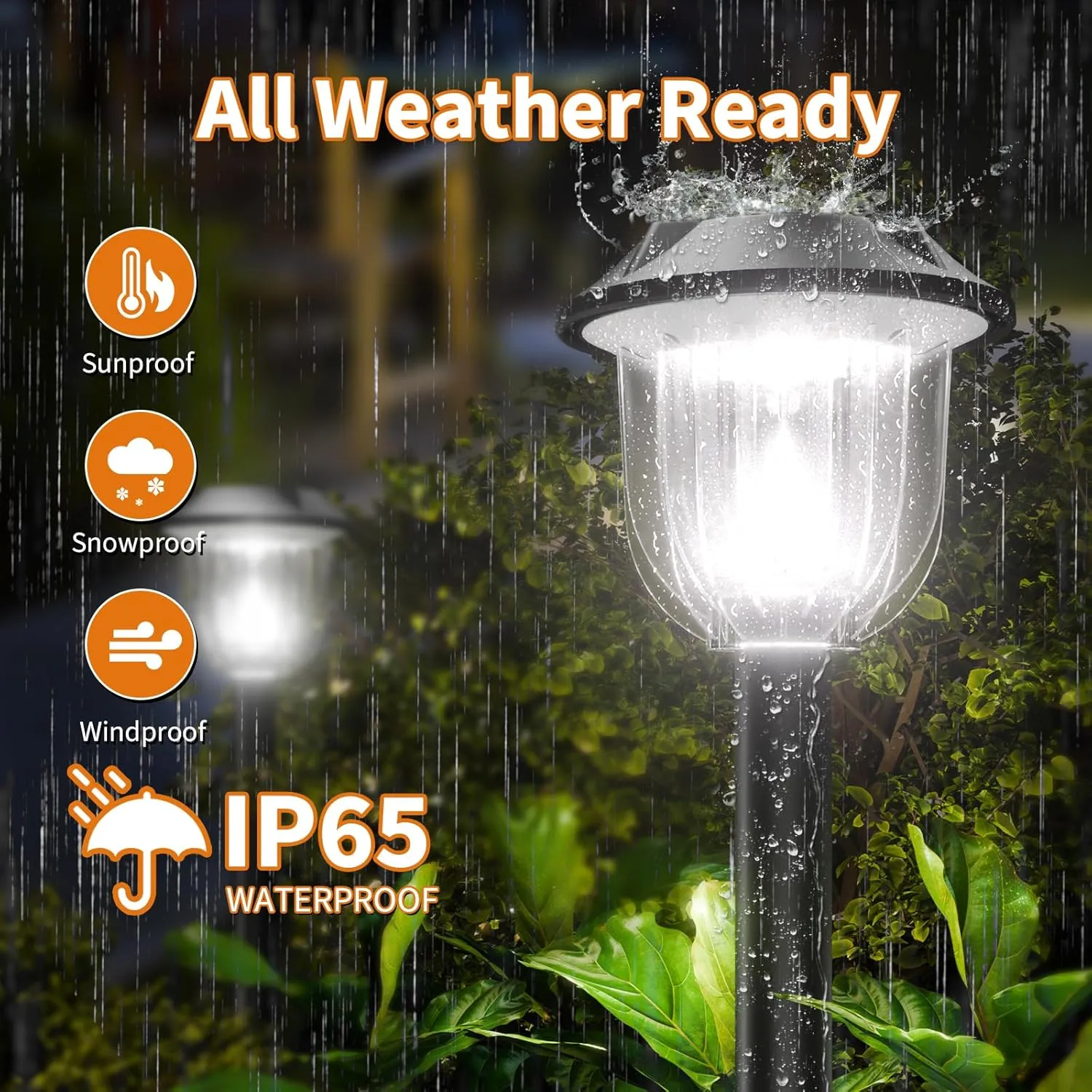 HIGH-POWER LED Solar lights for Outside,12000K 6 Pack Solar Lights Outdoor IP65 Waterproof,Landscape Lighting,Garden Decorative for Yard,Patio,Landscape,Pathway,Sidewalk,Driveway,Lawn (Cold White)