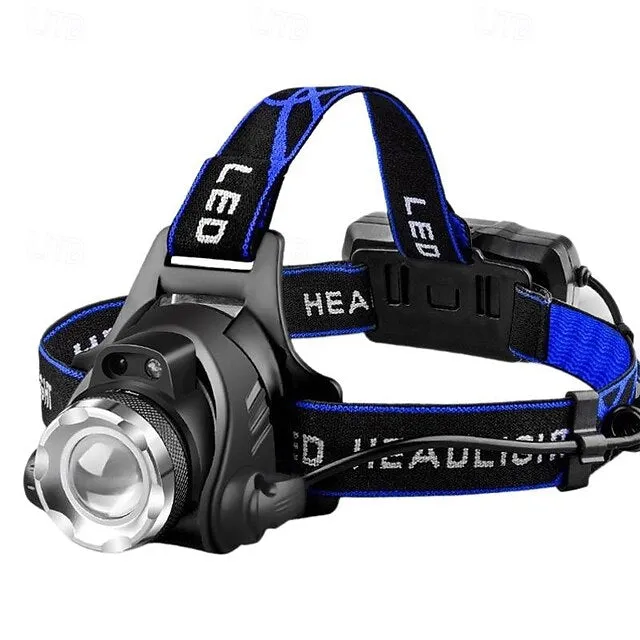 High-Power Outdoor Fishing Beekeeping Headlamp, UV Purple Black Light Head Light, Strong Head-Mounted Lamp for Outdoor Camping Hiking