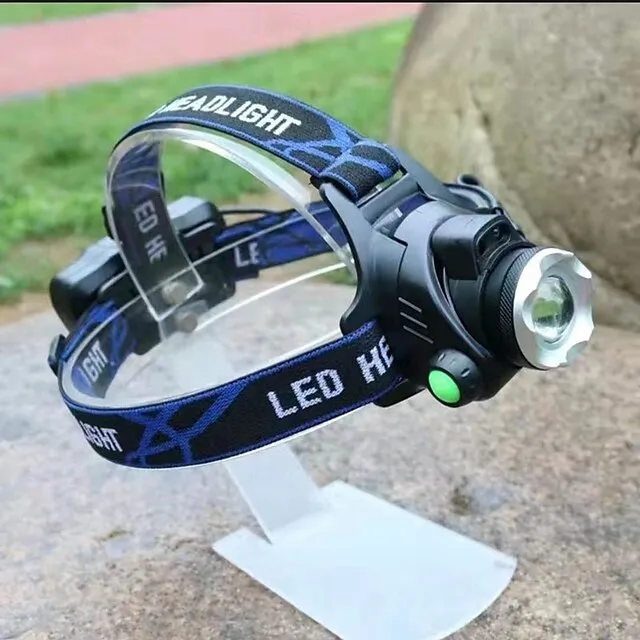 High-Power Outdoor Fishing Beekeeping Headlamp, UV Purple Black Light Head Light, Strong Head-Mounted Lamp for Outdoor Camping Hiking