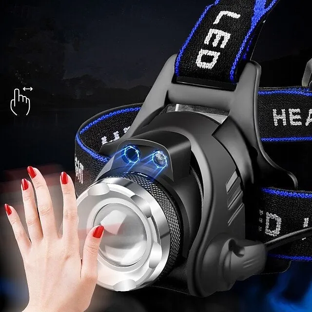 High-Power Outdoor Fishing Beekeeping Headlamp, UV Purple Black Light Head Light, Strong Head-Mounted Lamp for Outdoor Camping Hiking