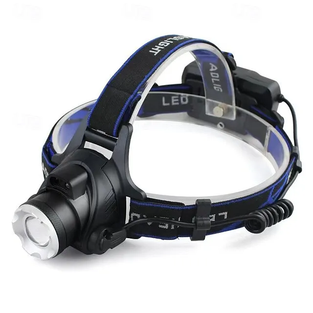High-Power Outdoor Fishing Beekeeping Headlamp, UV Purple Black Light Head Light, Strong Head-Mounted Lamp for Outdoor Camping Hiking