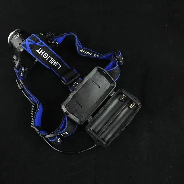 High-Power Outdoor Fishing Beekeeping Headlamp, UV Purple Black Light Head Light, Strong Head-Mounted Lamp for Outdoor Camping Hiking