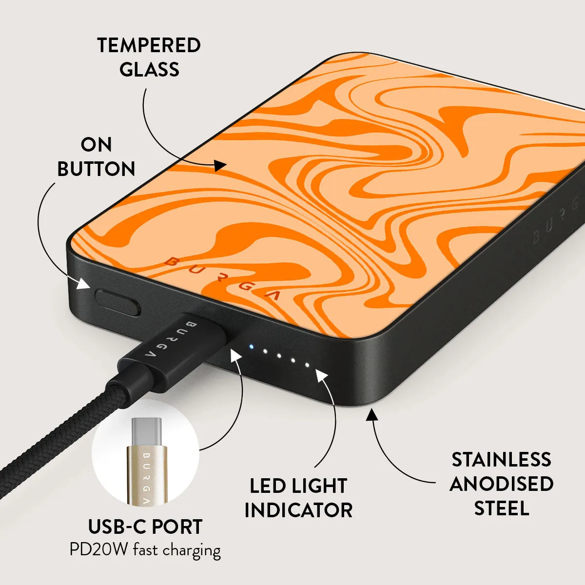 High Vibrations - Color Swirl Magnetic Power Bank