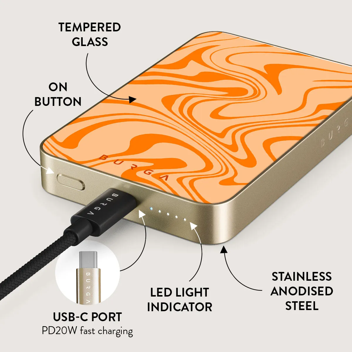 High Vibrations - Color Swirl Magnetic Power Bank