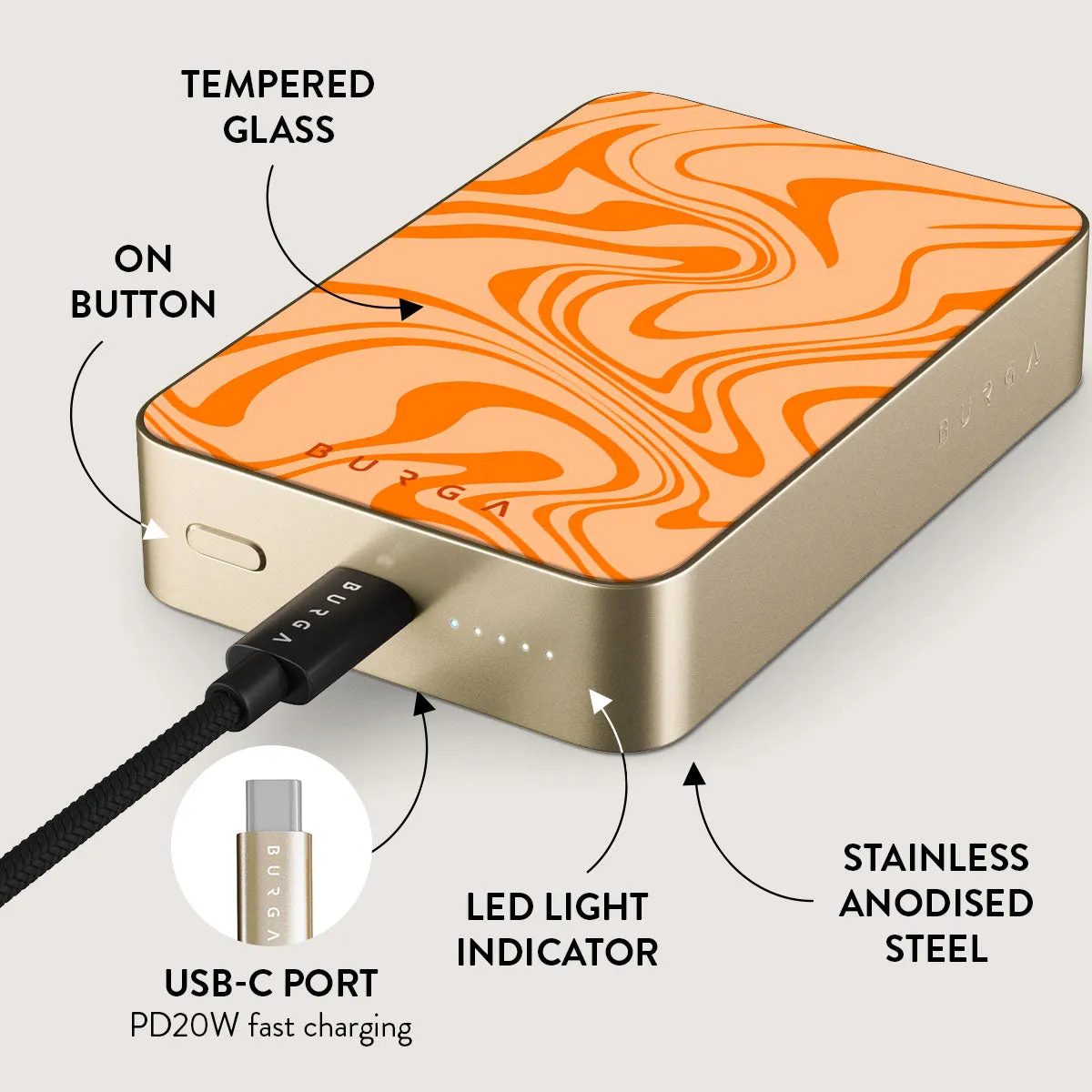 High Vibrations - Color Swirl Magnetic Power Bank