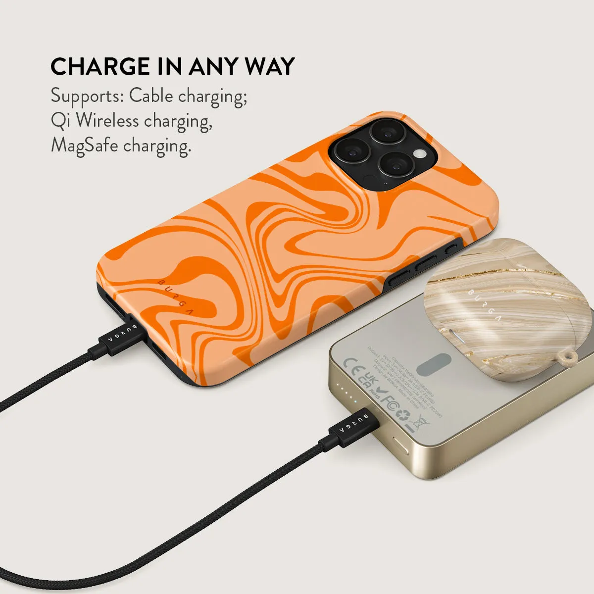 High Vibrations - Color Swirl Magnetic Power Bank