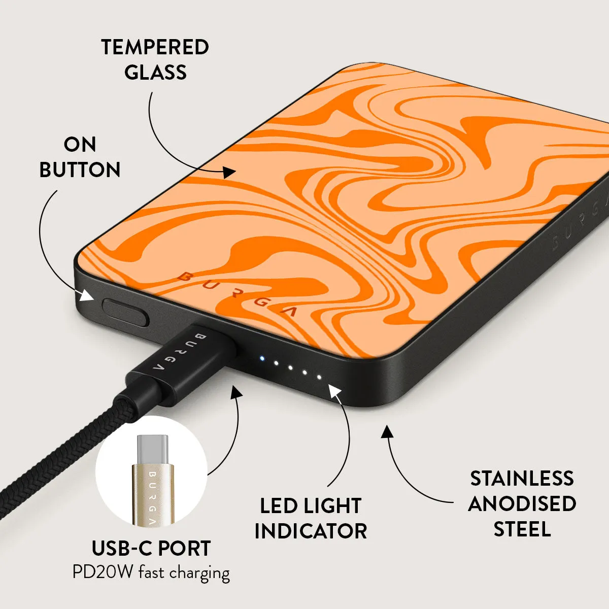 High Vibrations - Color Swirl Magnetic Power Bank