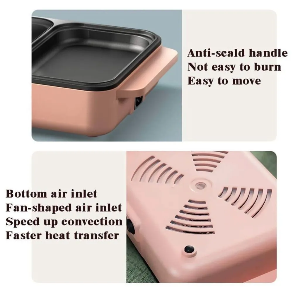 Homlly Electric Barbecue Grill 2 in 1 Hot Pot