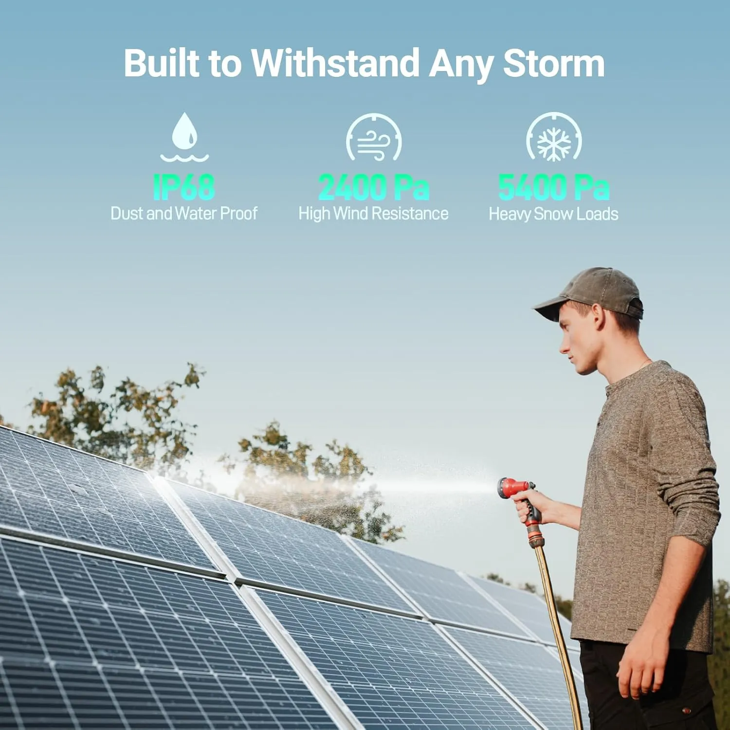 HQST Bifacial 100 Watt 12V Solar Panel, 9BB Monocrystalline Solar Panels with 25% High Efficiency Module PV Power for Battery Charging Boat, Caravan and Other Off Grid Applications