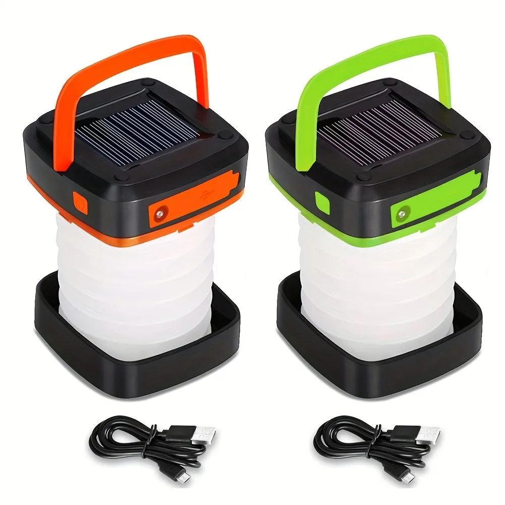 Hunting Camping Portable For Multi-zone Solar Multi-device compatible Foldable/Retractable Fishing; Light Multi-Functional Lamp; Rechargeable USB LED Hiking;