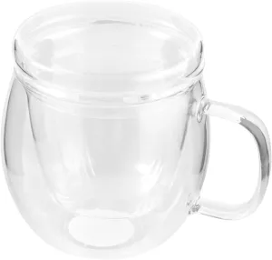 IMIKEYA Drinking Tea Cup with Kettle Cover Office Tea Cup Tea Filter Mellow Rim Heat Resistant Home Office