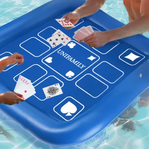 Inflatable Game Table, 35.5 x 35.5 in Floating Game Table for Pool, Thickness Floating Card Table, Floating Table for Pool Without Playing Cards, Inflatable Card Tray Pool Accessories
