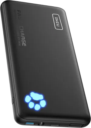INIU Portable Charger, 20W PD3.0 Fast Charging Slimmest 10000mAh Power Bank, USB C in/Out QC4  Battery Pack, Portable Phone Charger for iPhone 16 15 14 13 12 Pro Samsung S22 S21 Google AirPods iPad
