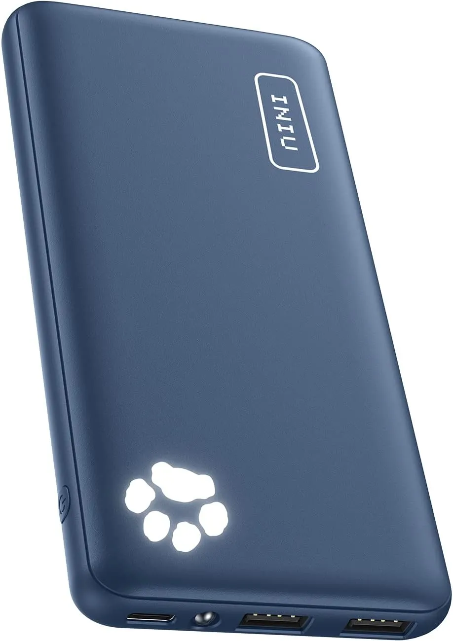 INIU Portable Charger, USB C Slimmest & Lightest Triple 3A High-Speed 10000mAh Power Bank, Flashlight Battery Pack Compatible with iPhone 16 15 14 13 12 X Plus Samsung S22 S21 Google iPad, etc