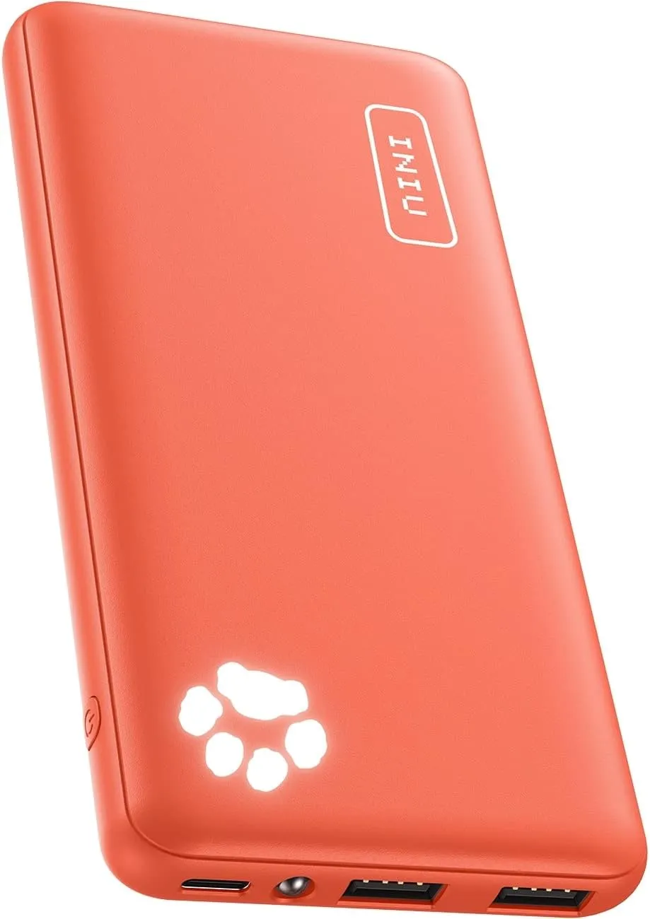 INIU Portable Charger, USB C Slimmest Triple 3A High-Speed 10000mAh Phone Power Bank, Flashlight External Battery Pack Compatible with iPhone 16 15 14 13 12 11 X Samsung S21 S20 Google iPad, etc