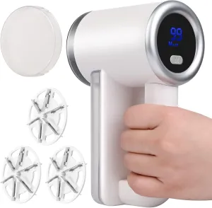 iRUNTEK Rechargeable Fabric Shaver, Electric Commercial Lint Remover with LED Display & Big Trash Box, 3-Speeds for Removing Fuzz and Pill from Clothes, Furniture, Sweater, Couch and Blanket, Silver