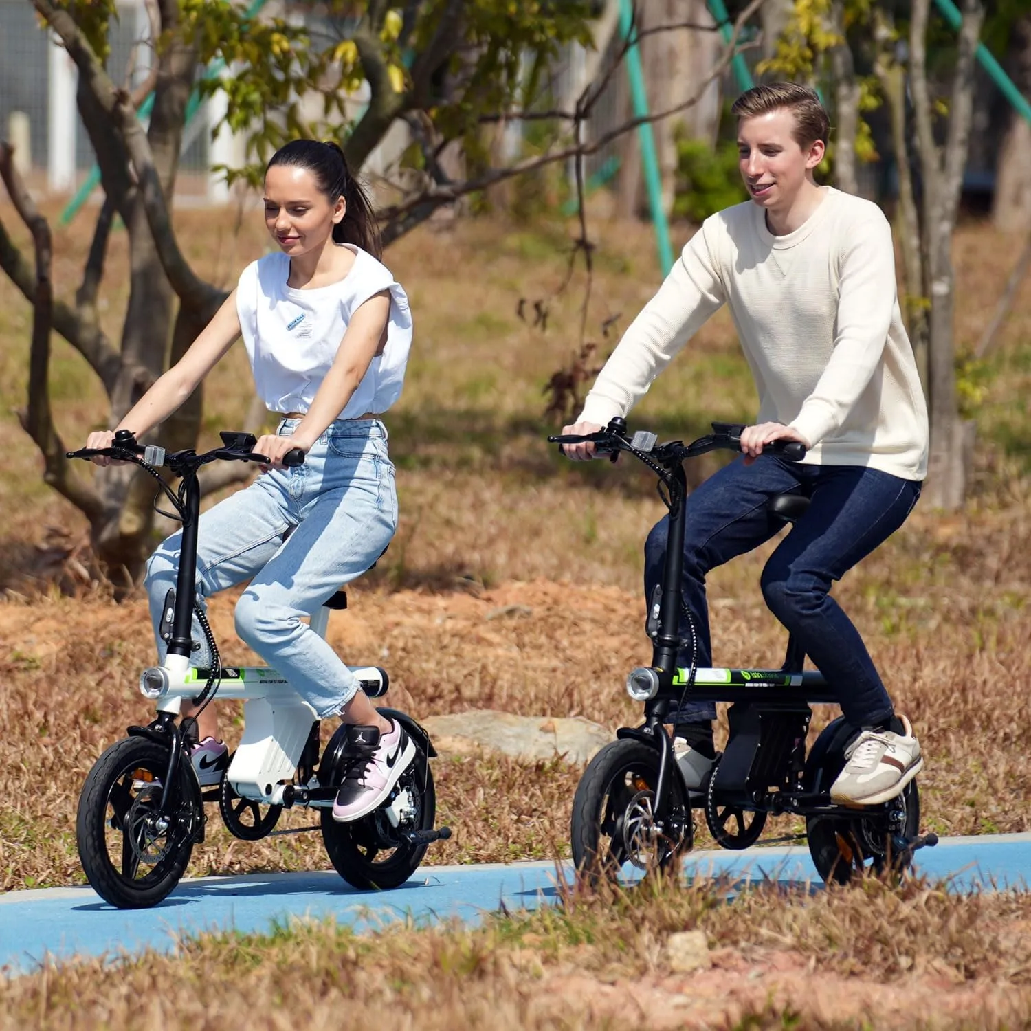 isinwheel U1 Electric Bike, 500W Motor, 20 mph, Folding Ebike, 14"/16"/20" Adults Electric Bicycles, 280.8Wh Battery, 25 Miles PAS Range, Black, Disc Brake, Aluminum Alloy Wheels