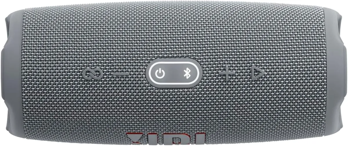 JBL CHARGE 5 - Portable Waterproof (IP67) Bluetooth Speaker with Powerbank USB Charge out, 20 hours playtime, JBL Partyboost (Grey)