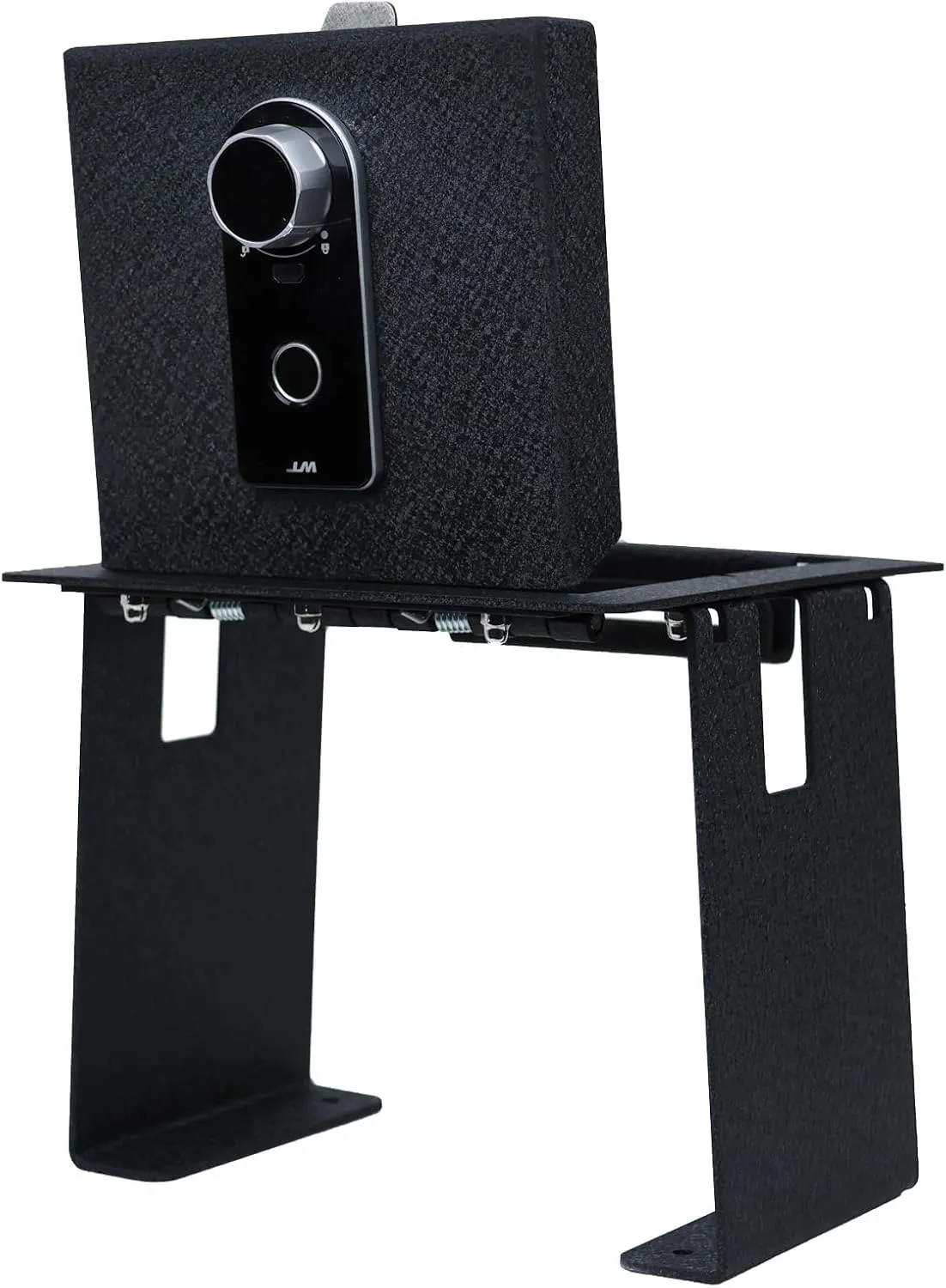 JIKE Center Console Gun Safe - Console Gun Vault Compatible with Jeep Wrangler JL/Jeep Gladiator 2018-2023, DO NOT FIT Rubicon, Fingerprint Lock with Backup Key.